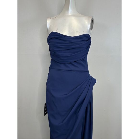 Chiara Boni La Petite Robe Dotai Draped Strapless Gown Size US6 $1250 - Picture 6 of 11
